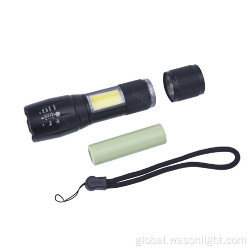 Best Rechargeable Flashlight A100 Adjustable T6 High Light Led Flashlight Manufactory